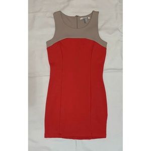 Nude/Coral Sleeveless Bodycon Dress